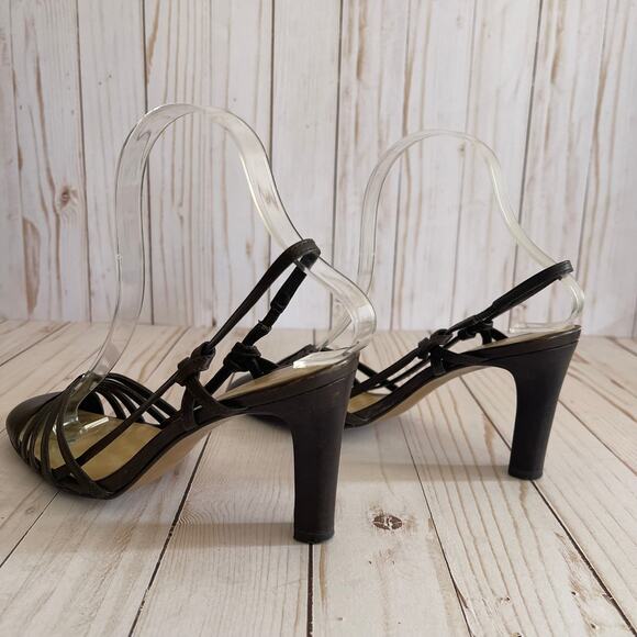 LOFT Brown Simple Sandal Heels Size 5.5 - Picture 5 of 7
